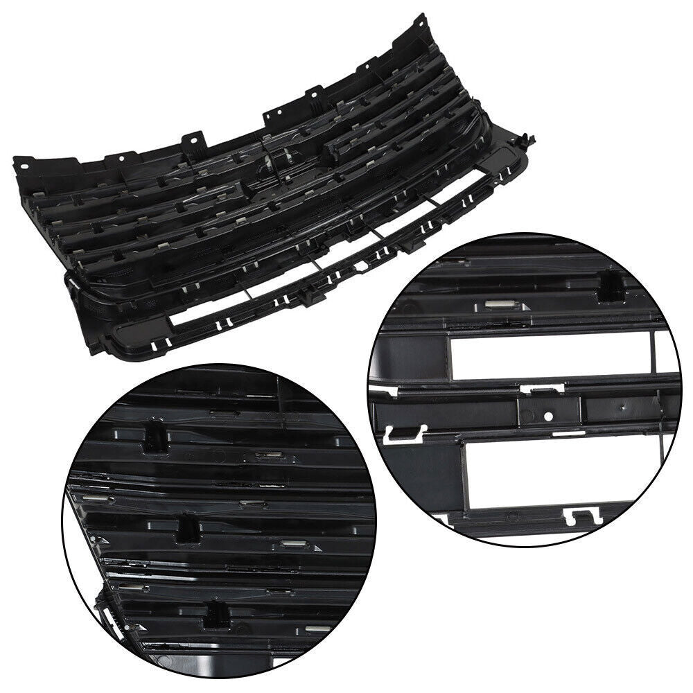 Front Bumper Grille For 2016-2017 Ford Explorer Glossy Black FO1200578