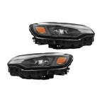 Right+Left Headlight For 2019-2022 Jeep Cherokee Black LED W/ Ballast
