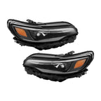 Right+Left Headlight For 2019-2022 Jeep Cherokee Black LED W/ Ballast