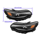 Right+Left Headlight For 2019-2022 Jeep Cherokee Black LED W/ Ballast