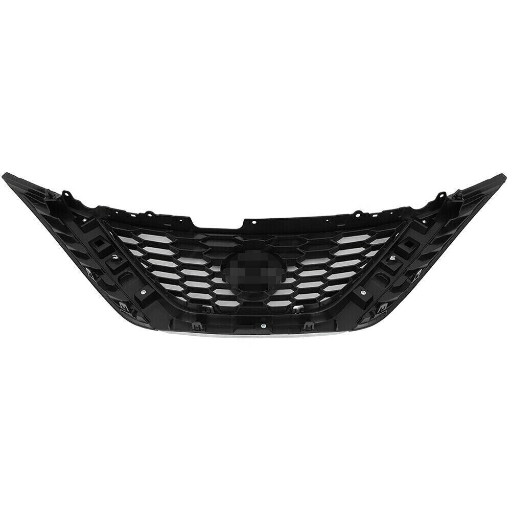Front Upper Chrome Grill For 2016-2018 Nissan Sentra ABS Honeycomb Mesh