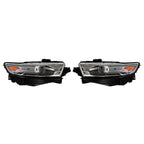 Left+Right Headlights For 2013 2014-2016 Ford Taurus Halogen W/Gray Trim