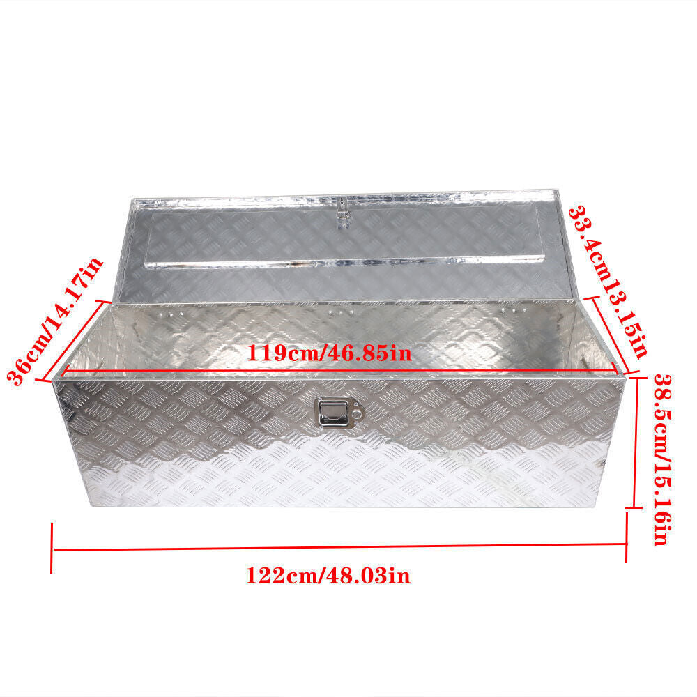 Aluminum Heavy Duty Truck Bed Storage Tool Box w/Lock 49 x 15 x 15
