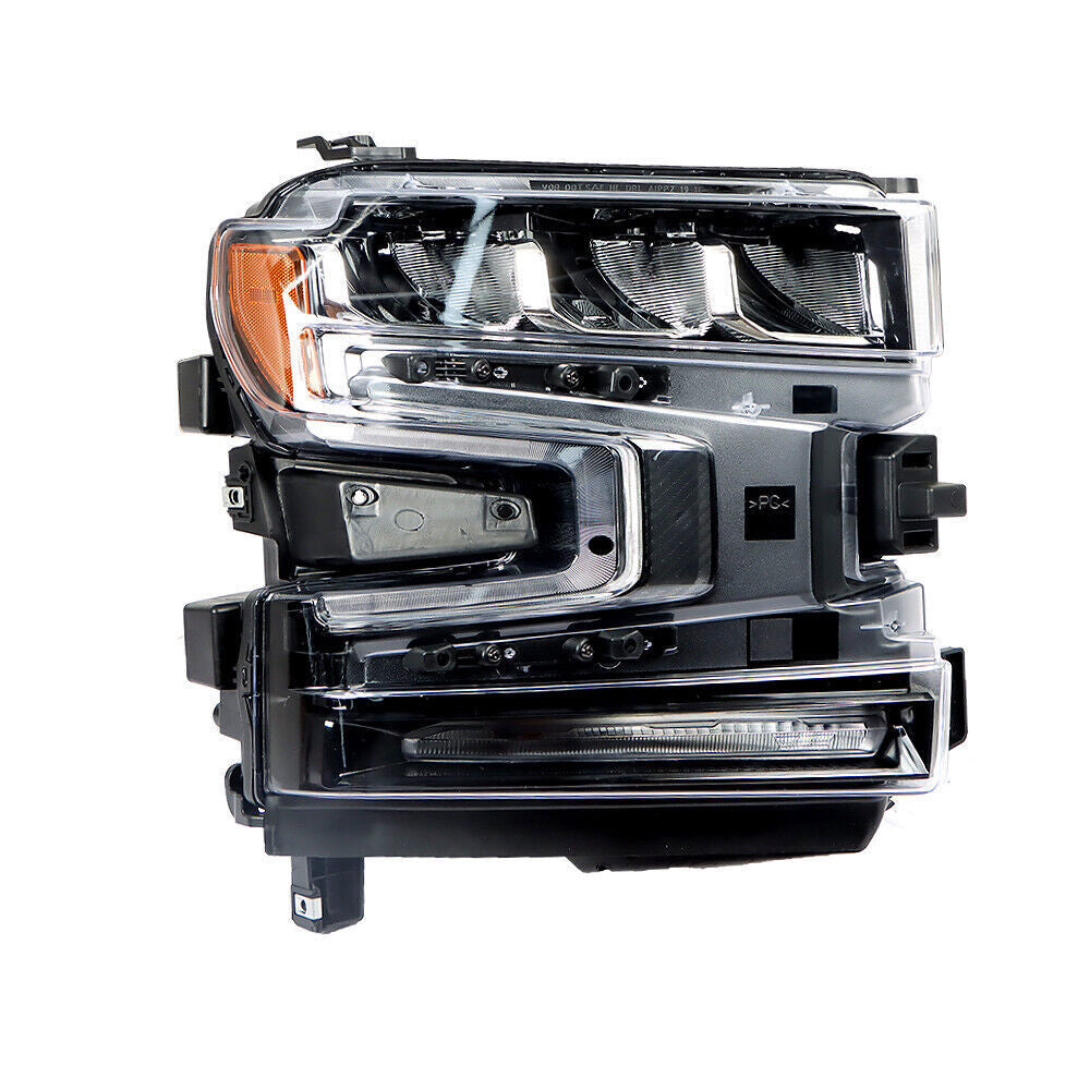 Passenger Right Side Headlight For 2019-2020 Silverado LED Black Housing
