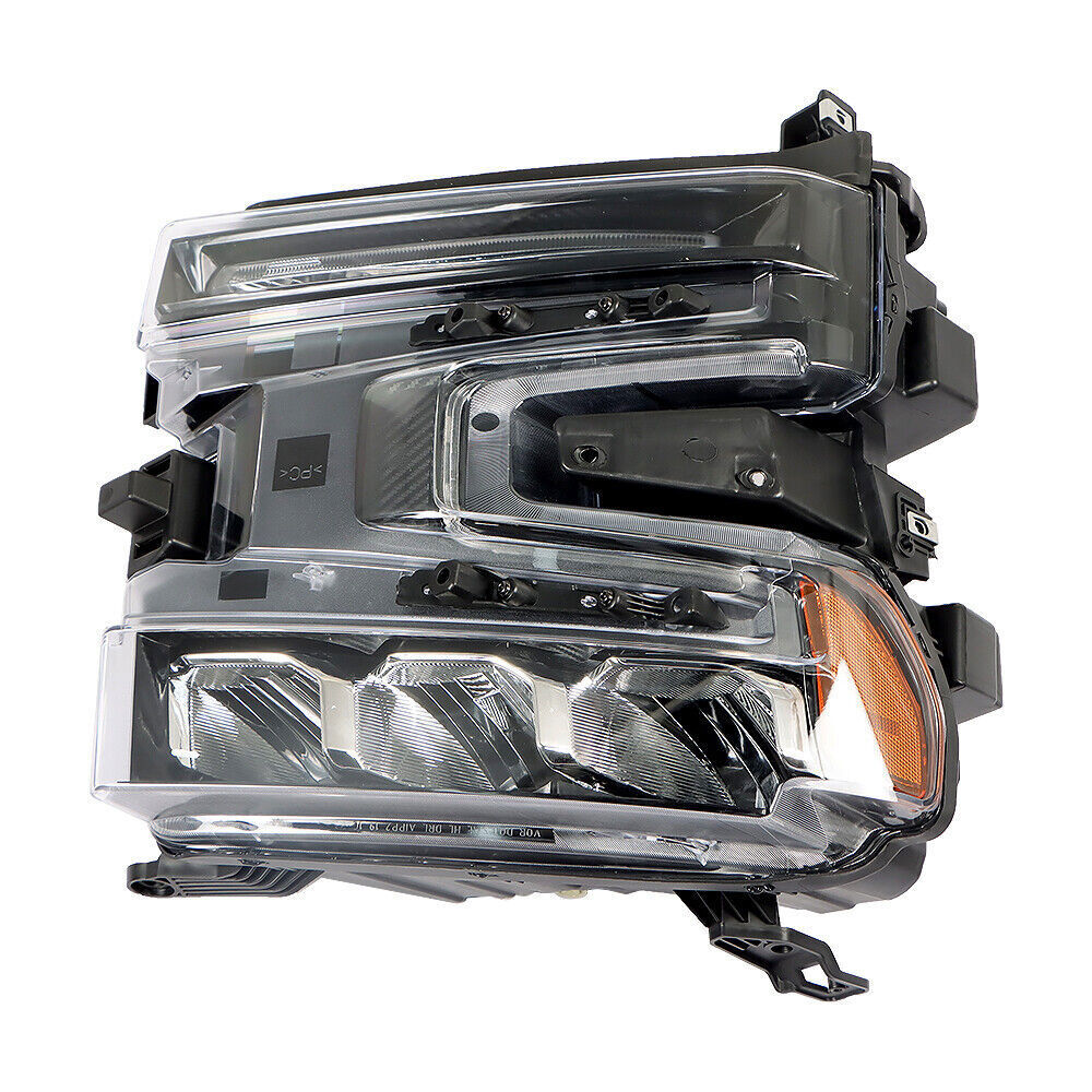Passenger Right Side Headlight For 2019-2020 Silverado LED Black Housing