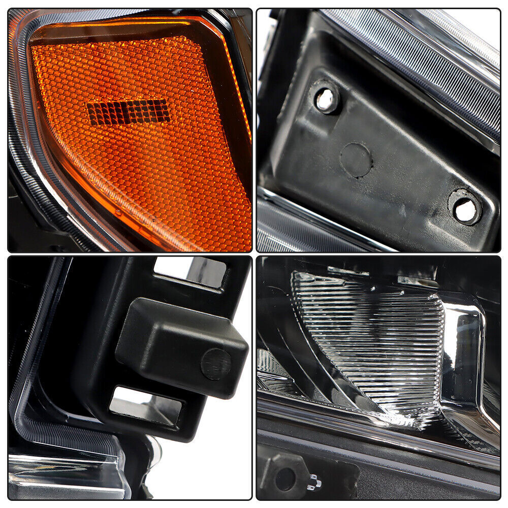 Passenger Right Side Headlight For 2019-2020 Silverado LED Black Housing