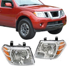 Left+Right Headlight For 2009-2021 Nissan Frontier Truck Chrome Halogen