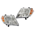 Left+Right Headlight For 2009-2021 Nissan Frontier Truck Chrome Halogen