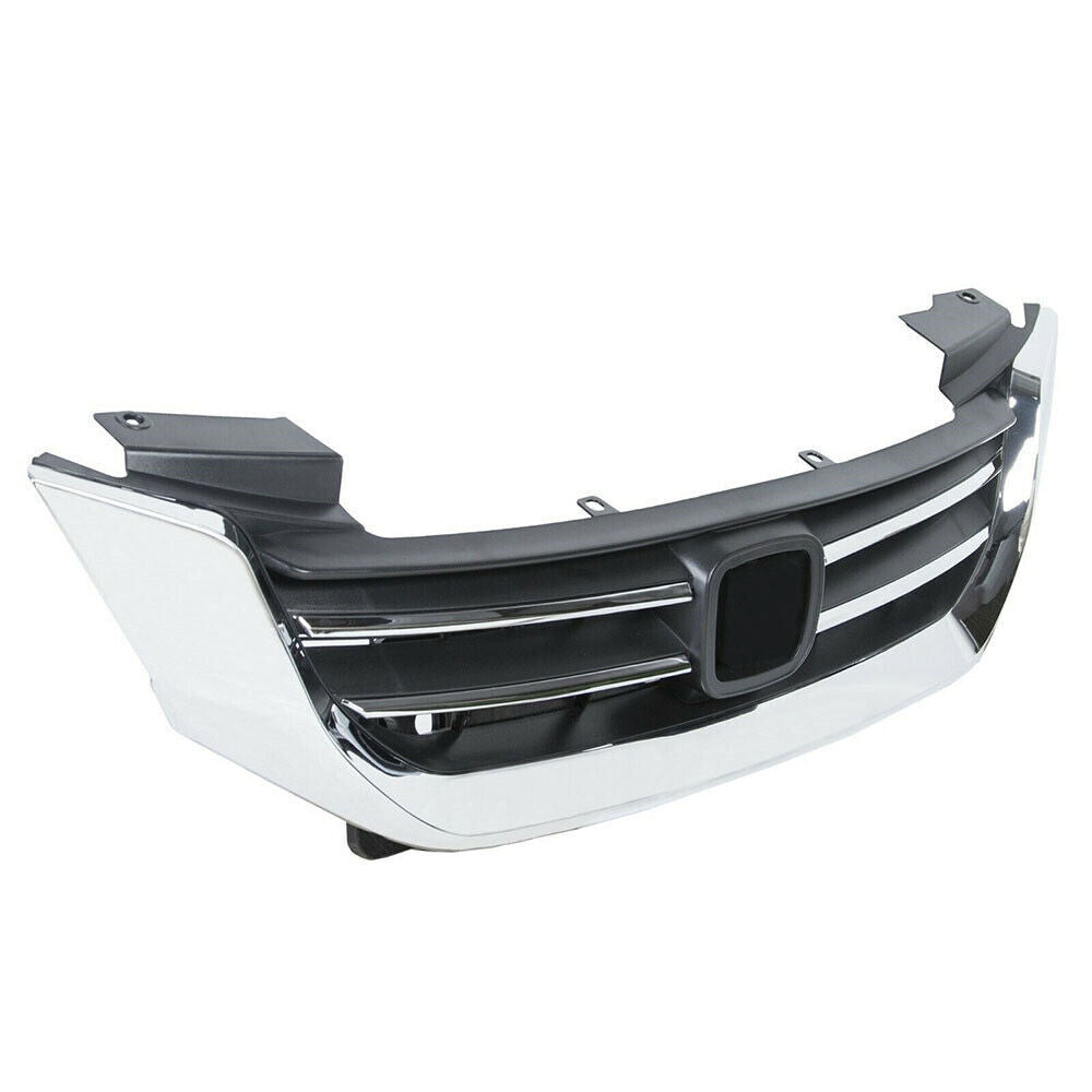 Front Upper Grille Chrome Trim Grill For 2013-2015 Honda Accord Sedan