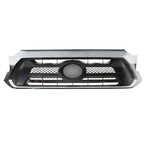 Front Upper Grille For 2012-14 2015 Toyota Tacoma Chrome Black TO1200351