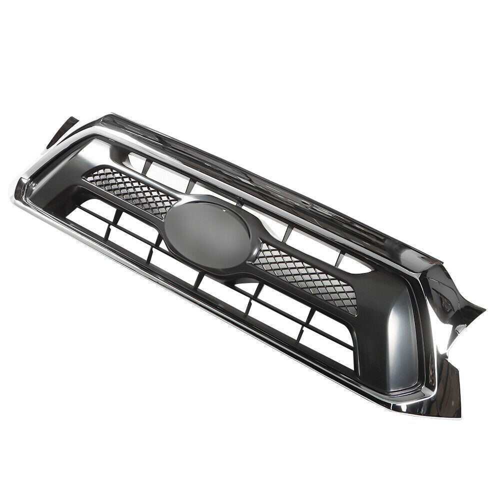 Front Upper Grille For 2012-14 2015 Toyota Tacoma Chrome Black TO1200351