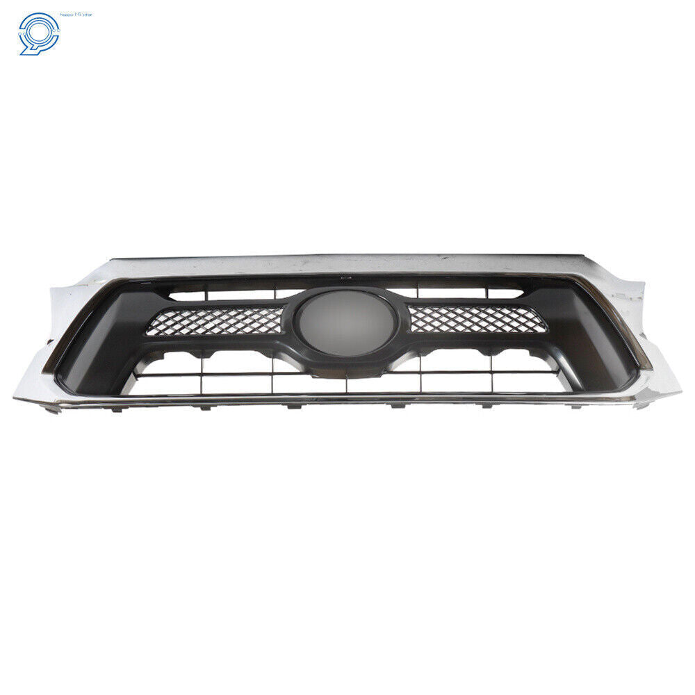Front Upper Grille For 2012-14 2015 Toyota Tacoma Chrome Black TO1200351