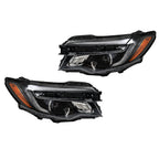 LH+RH W/LED Low Beam+DRL For 2016-18 Pilot ELITE&2019-21 Passport Black