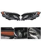 LH+RH W/LED Low Beam+DRL For 2016-18 Pilot ELITE&2019-21 Passport Black