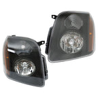 Left+Right Headlights For 2007-2014 GMC Yukon Denali XL1500 2500 Black