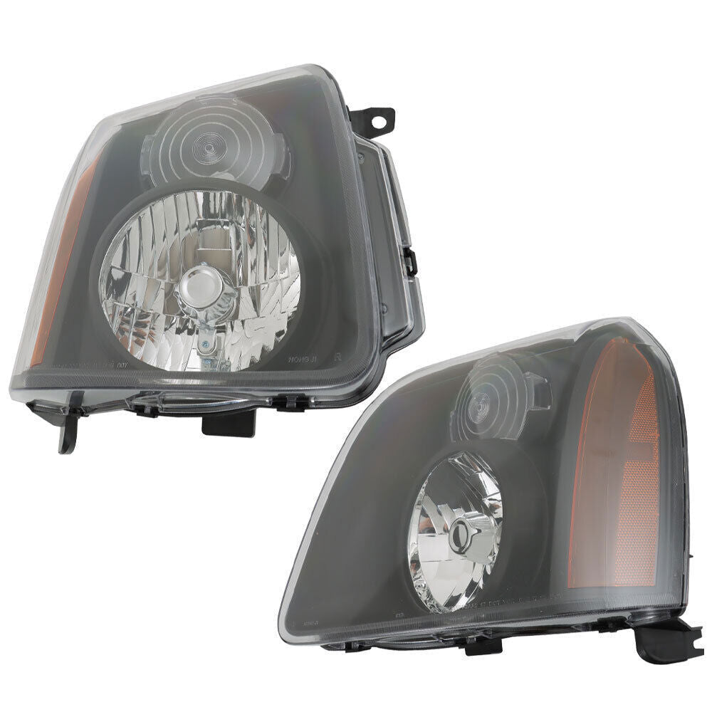 Left+Right Headlights For 2007-2014 GMC Yukon Denali XL1500 2500 Black