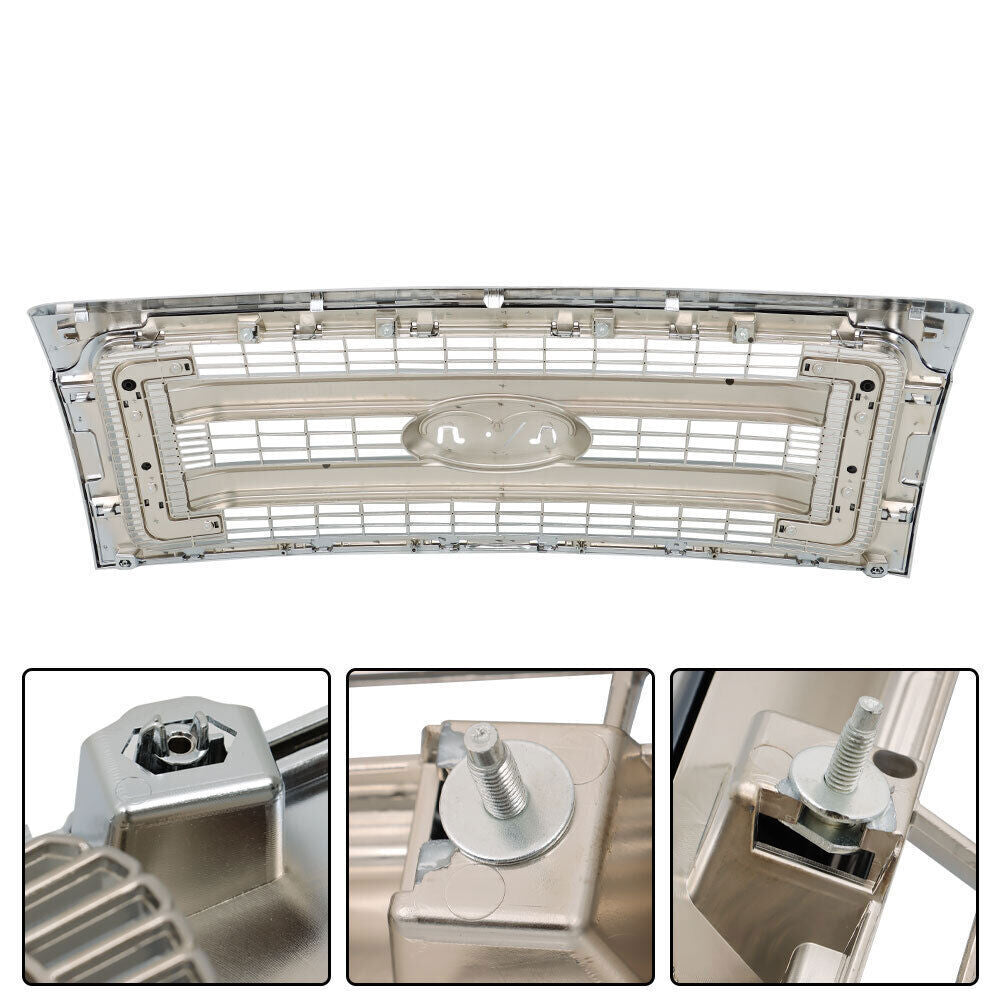 Front Bumper Grille For 2009-2014 Ford F150 Truck Chrome Grille