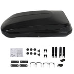 2Key 14 ft³ Car Top Cargo Carrier Vehicle Roof Luggage Storage Box Black