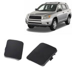 Bumper Tow Hook Bracket Cover Cap For 2006-2007 Toyota RAV4  Black 2PCS