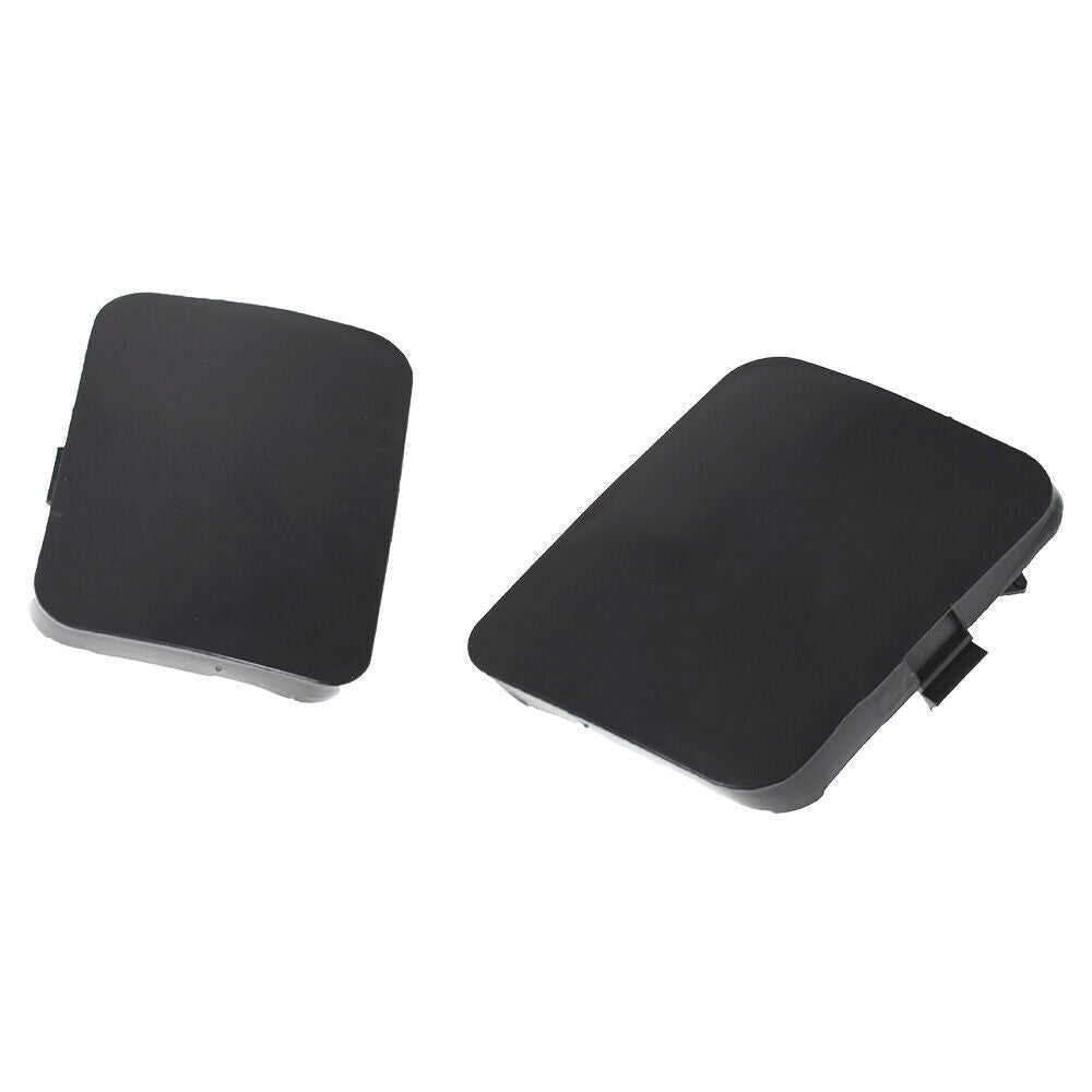 Bumper Tow Hook Bracket Cover Cap For 2006-2007 Toyota RAV4  Black 2PCS