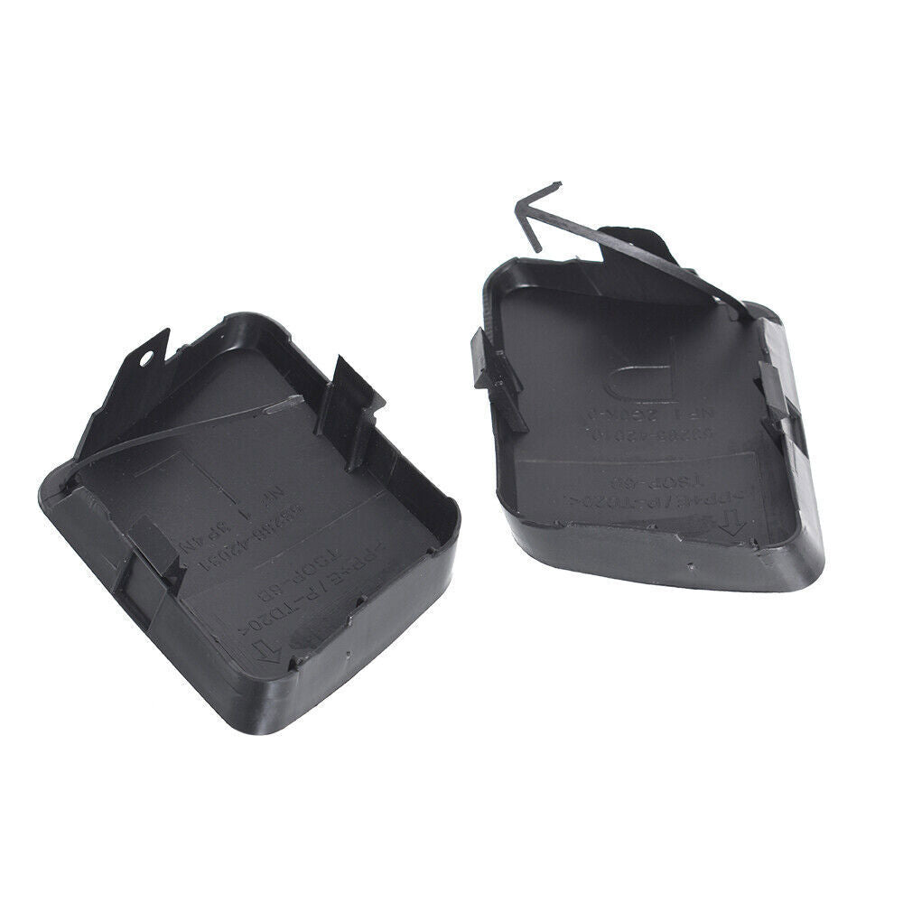 Bumper Tow Hook Bracket Cover Cap For 2006-2007 Toyota RAV4  Black 2PCS
