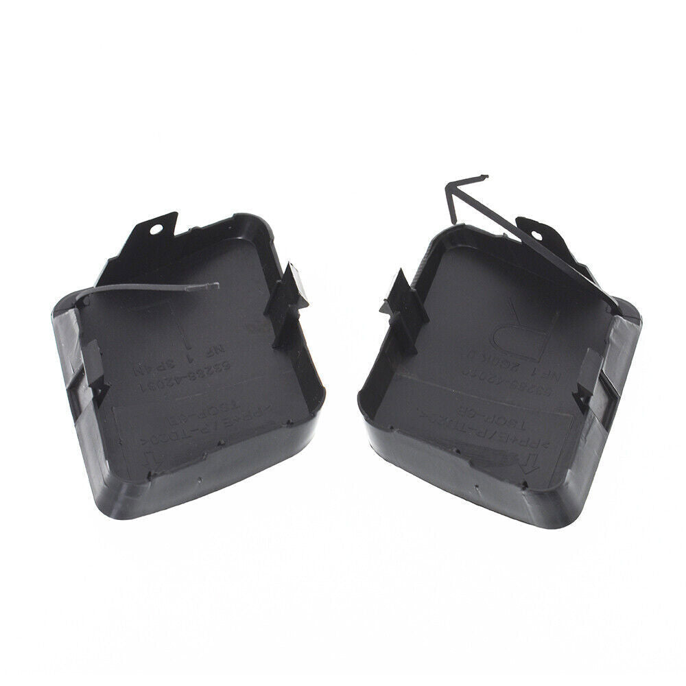 Bumper Tow Hook Bracket Cover Cap For 2006-2007 Toyota RAV4  Black 2PCS