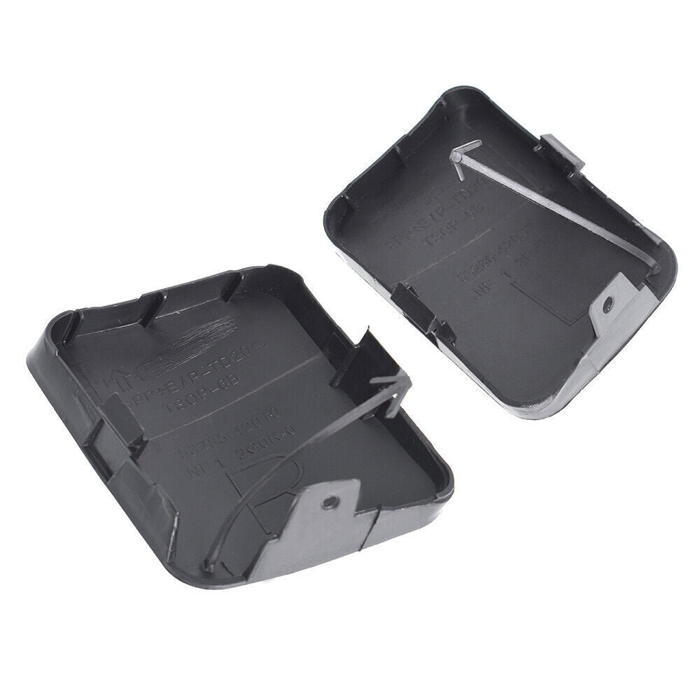 Bumper Tow Hook Bracket Cover Cap For 2006-2007 Toyota RAV4  Black 2PCS