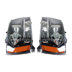 Right+Left Headlights For 2007-14 Avalanche/Suburban/Tahoe Amber Corner