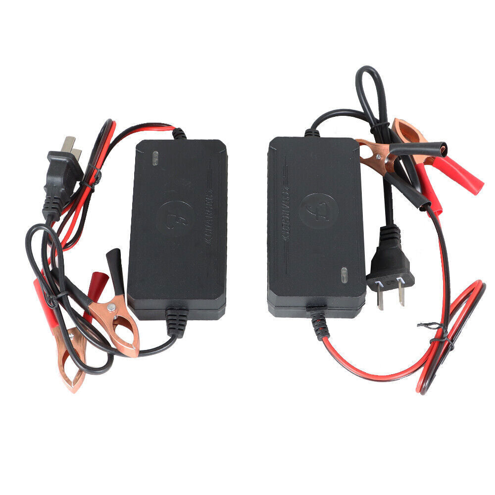 New 1.2A Trickle Charger 12V to 14.8V Automatic Lead Acid Battery Charger 2PCS