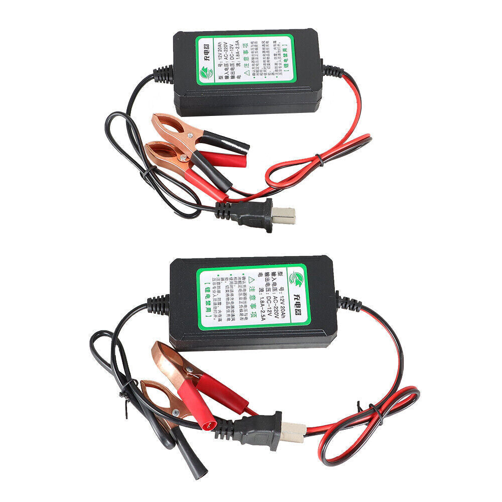 New 1.2A Trickle Charger 12V to 14.8V Automatic Lead Acid Battery Charger 2PCS