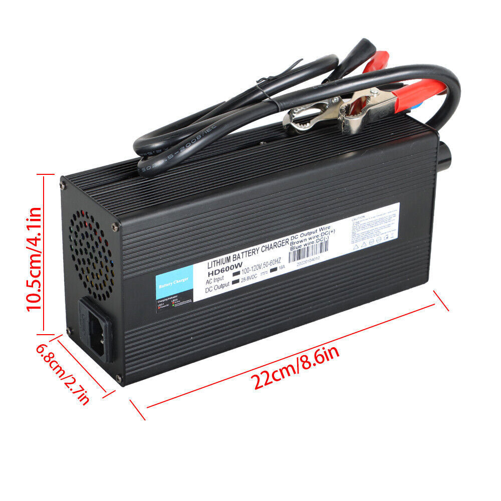 Rechargeable Batteries 28.8V 18A For Lithium LiFePO4 Deep Cycle Smart Charger