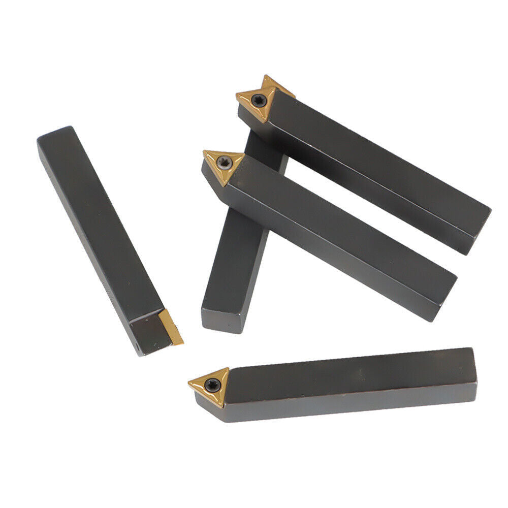 5 Pack 3/8 "lathe indexable carbide insert + turning tool bit holder kit New