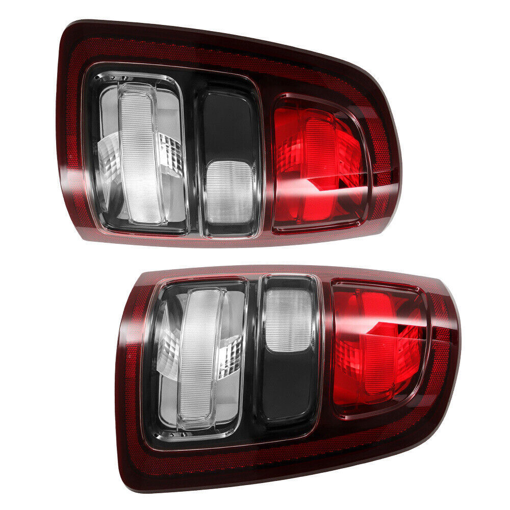Left+Right Tail Light For 2019-23 Dodge Ram 2500 3500 Halogen Black Trim