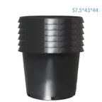 5Pcs Black Injection Molding Plant Flower Pot Nursery Containers 20 Gallon