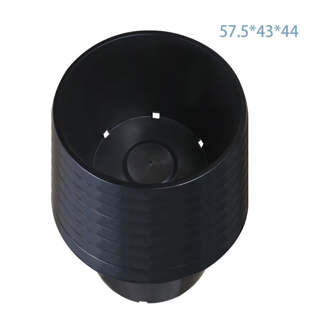 5Pcs Black Injection Molding Plant Flower Pot Nursery Containers 20 Gallon