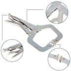 10Pack 11" Heavy Duty Swivel Pad Locking C-Clamp Locking Pliers With Swivel Pads