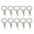 10Pack 11" Heavy Duty Swivel Pad Locking C-Clamp Locking Pliers With Swivel Pads