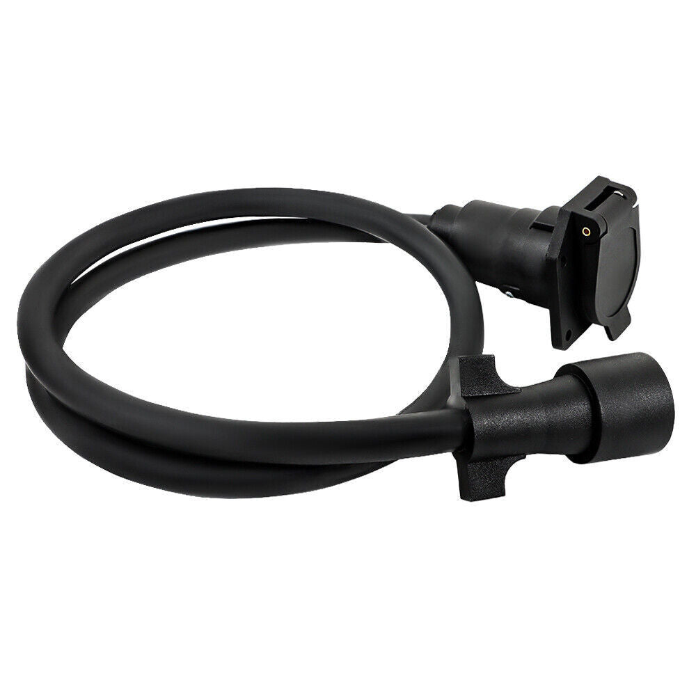 Trailer Plug Extension Cord 7 Pin Harness 10-14 AWG RV Gooseneck 4 ft