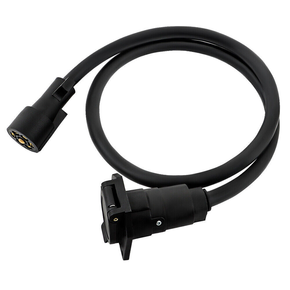 Trailer Plug Extension Cord 7 Pin Harness 10-14 AWG RV Gooseneck 4 ft