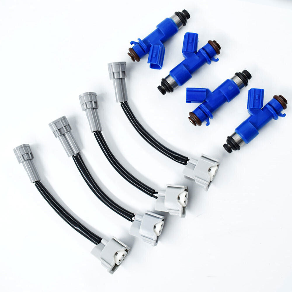 Fuel Injectors w/ Adapters 4 pcs For 1997-2001 Honda Civic Acura Integra