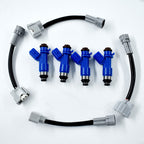 Fuel Injectors w/ Adapters 4 pcs For 1997-2001 Honda Civic Acura Integra