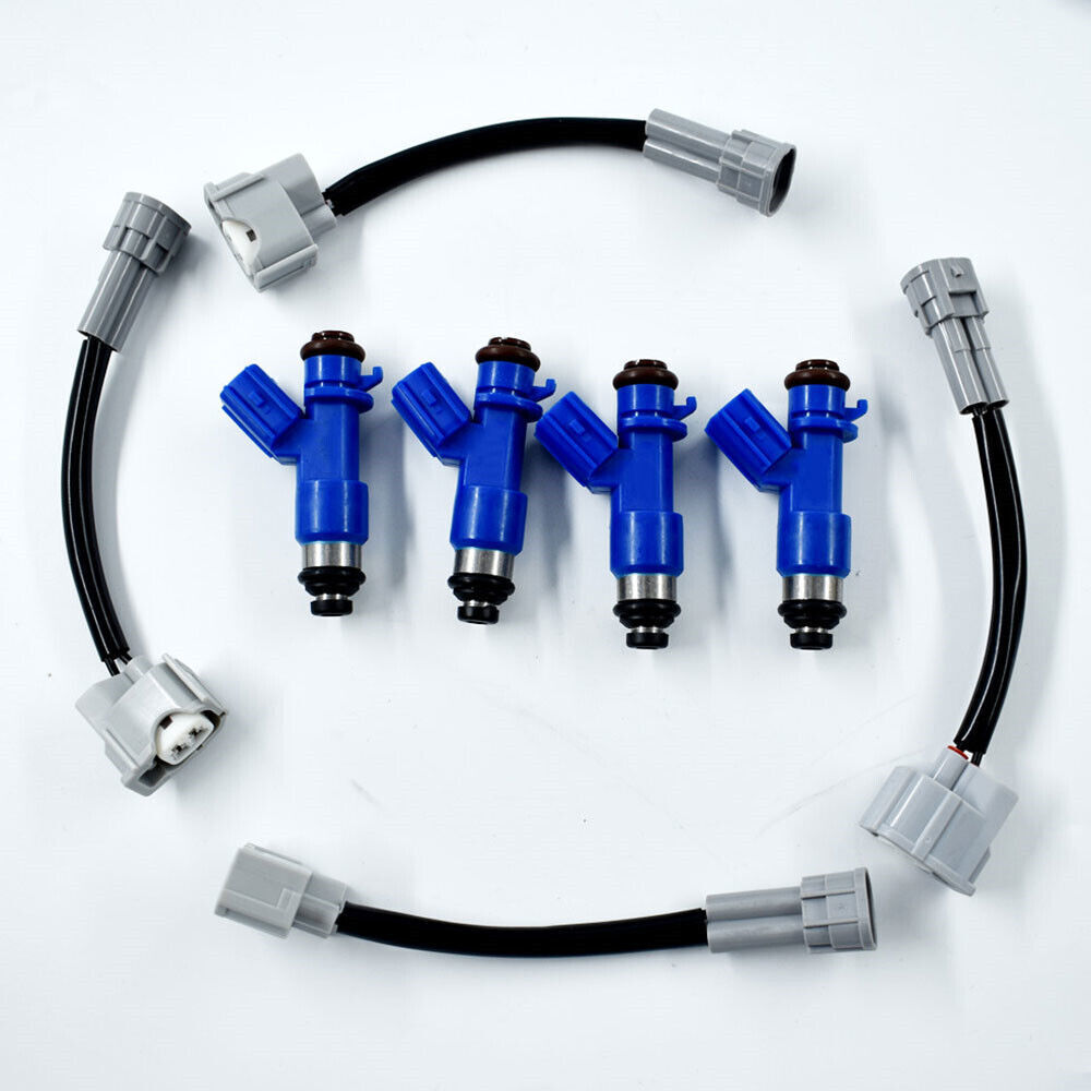 Fuel Injectors w/ Adapters 4 pcs For 1997-2001 Honda Civic Acura Integra