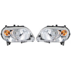 Right+Left Headlight For 2006-2011 Chevy HHR Halogen Type Chrome Housing