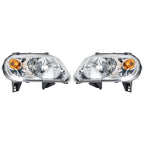 Right+Left Headlight For 2006-2011 Chevy HHR Halogen Type Chrome Housing