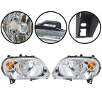 Right+Left Headlight For 2006-2011 Chevy HHR Halogen Type Chrome Housing