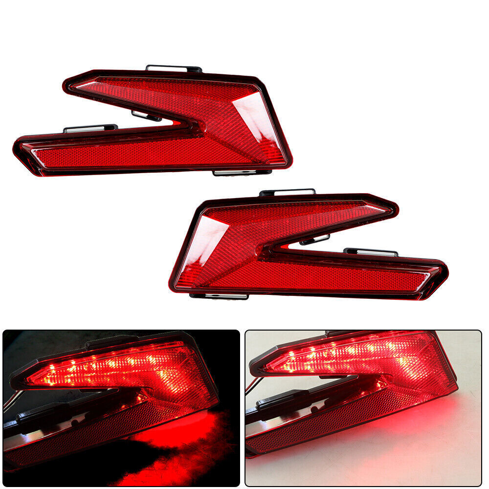 Left Right Red LED Brake Tail Lights For 2017-2021 Can-Am Maverick X3 Max R 4x4
