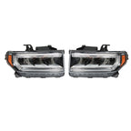 Left+Right Headlight For 2020-23 GMC Acadia SL/SLE Full LED Chrome Clear