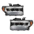 Left+Right Headlight For 2020-23 GMC Acadia SL/SLE Full LED Chrome Clear