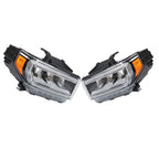 Left+Right Headlight For 2020-23 GMC Acadia SL/SLE Full LED Chrome Clear