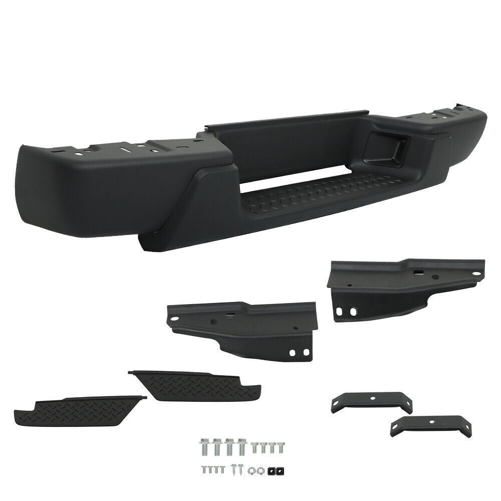 Black Steel Rear Bumper For 2004-2007 Chevrolet Colorado GMC Canyon